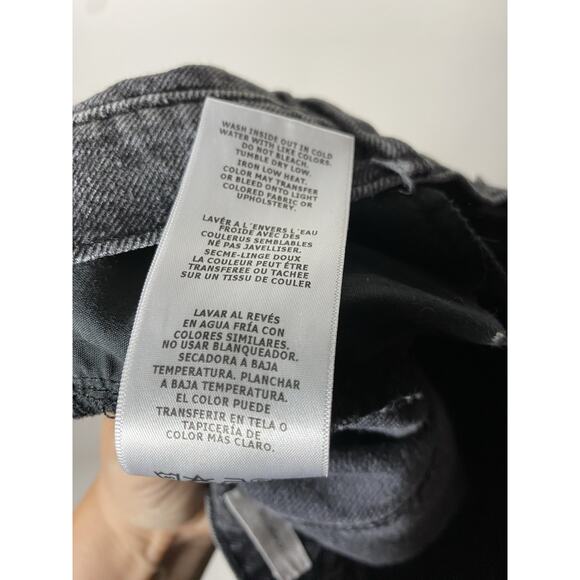 Frame Jeans Women's 25 Black Le Garcon Crop Jeans Dark Wash Denim Straight - Picture 7 of 7